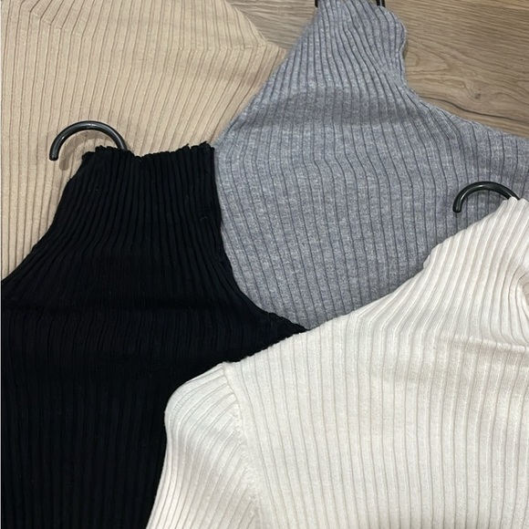 Neutral Ribbed Turtle Necks - Picture 3 of 4